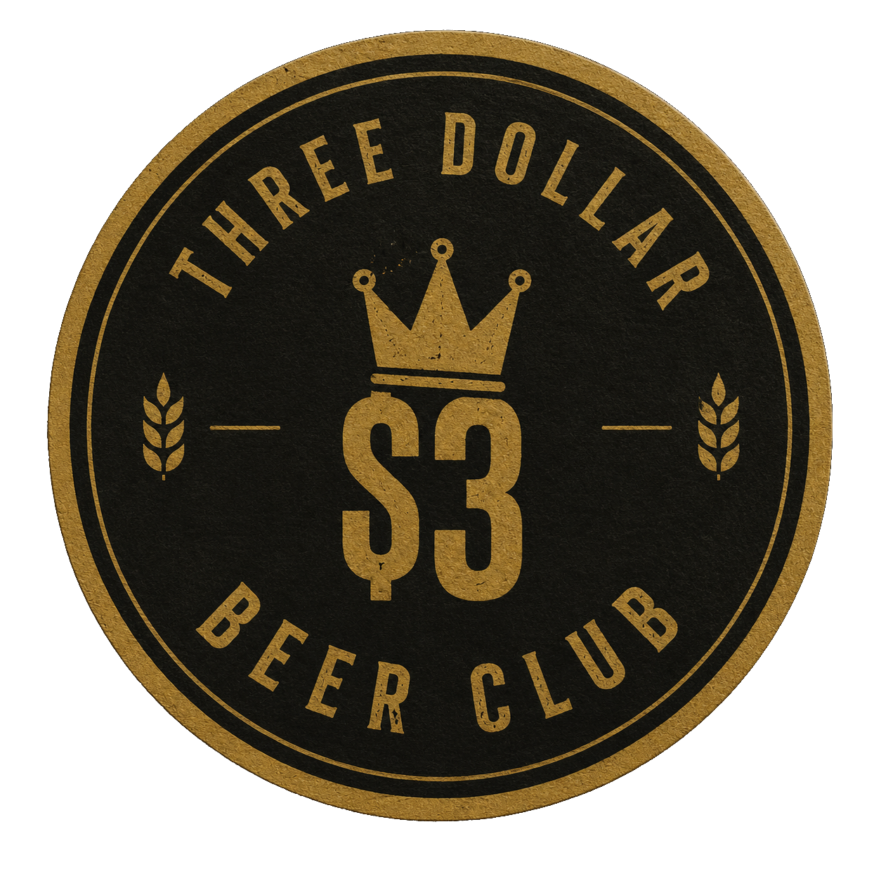 3 Dollar Beer Club coaster logo